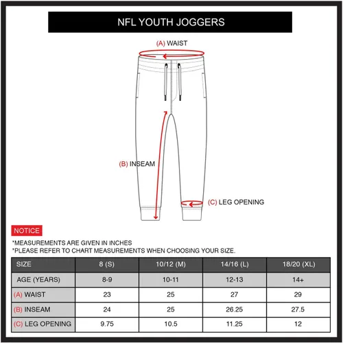 Vista 7 de Ultra Game Boys' NFL Black Snow Fleece Jogger Sweatpants