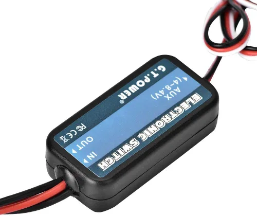 Vista 8 de Dilwe Interruptor eléctrico de coche a control remoto, interruptor receptor de coche de repuesto accesorio de pieza para coche RC 1:10