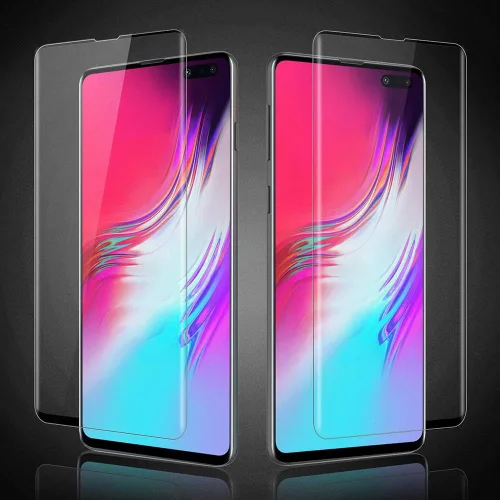 Vista 4 de Protector de pantalla de vidrio templado para Samsung Galaxy S10 5G, 2 unidades, 3D, antiarañazos, dureza 9H, protector de pantalla de vidrio