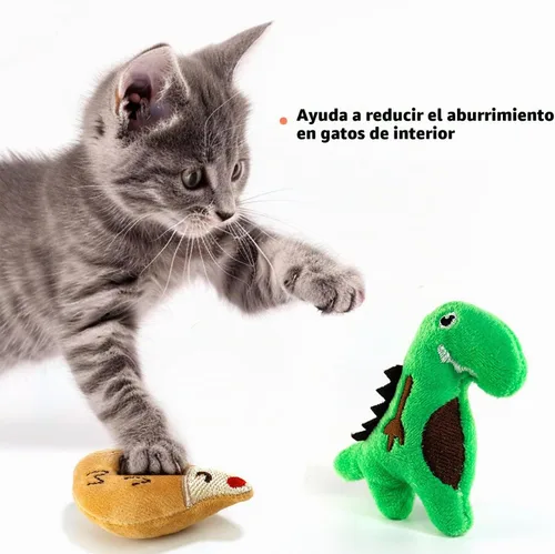 Vista 4 de Juguetes interactivos para gatos, juguete interactivo para gatos de interior, suave y duradero, con sonido arrugado, juguete masticable