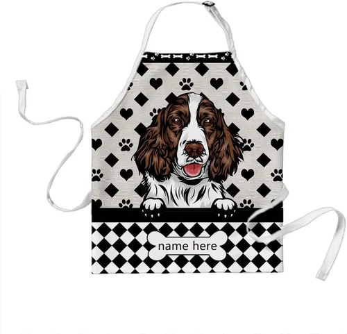 Vista 13 de Delantal de lunares de perro personalizado lindo perro salchicha, perro salchicha 3