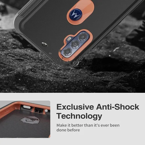 Vista 3 de Funda protectora resistente para Moto G Play 2023, con cubierta de protección de goma resistente a prueba de golpes [3 en 1] para Motorola G Play