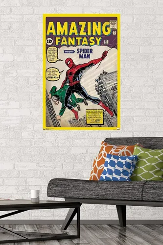 Vista 2 de Trends International Póster de pared de Marvel Comics-Spider-Man, 24 x 36 pulgadas, versión premium sin marco, dormitorio