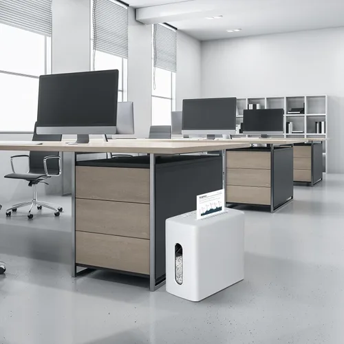 Vista 5 de Wingwise Trituradora de papel de 40dB de ruido ultra bajo para la oficina Blanco