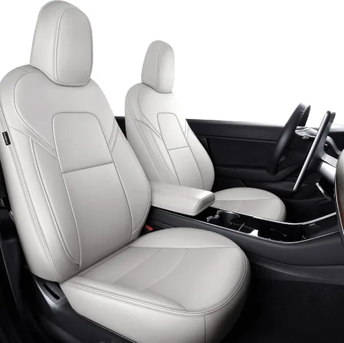Vista 23 de Funda INCH EMPIRE para asiento de coche, ajuste personalizado para Tesla Model 3, protector de cojín de asiento de cuero sintético para 2017 2018