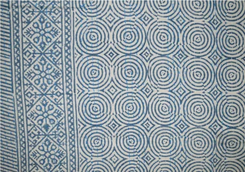 Vista 2 de Kantha - Colcha de edredón (bloque)