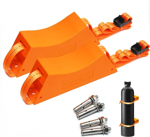 Vista 13 de Soporte de pared cilíndrica, soporte de tanque de nitrógeno resistente con tornillos SUS 304 y correa de 59 pulgadas compatible con 4 a 12 pulgadas