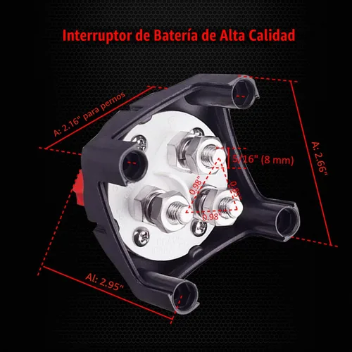 Vista 7 de Ampper - Interruptor de batería 1-2-ambos-apagado 12V - 48V, interruptor de desconexión de batería marina, corte de energía y apagado para auto