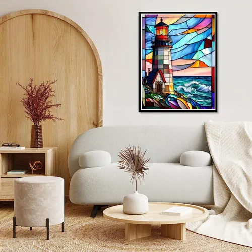 Vista 6 de Pintura de diamantes de cristal de colores 5D, kit de arte de diamantes para adultos, kit de pintura de diamantes para bricolaje, kit de arte