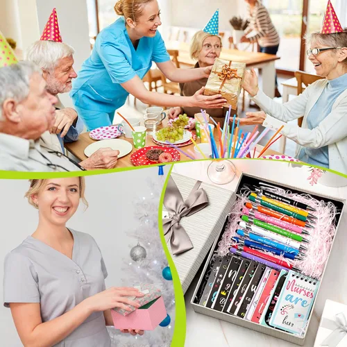 Vista 7 de Spiareal Juego de 24 piezas de regalos para enfermeras, bolígrafos con versículos bíblicos, cuadernos de escritura, bolígrafos con cita bíblica