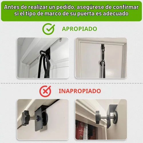 Vista 4 de Kipika Anclaje de puerta para bandas de resistencia, accesorio de anclaje de puerta resistente, anclajes de puerta para montaje de bandas de peso 1