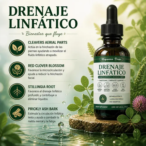 Vista 4 de Drenaje Linfático, suplemento de fórmula 4-botánica, 2 fl oz