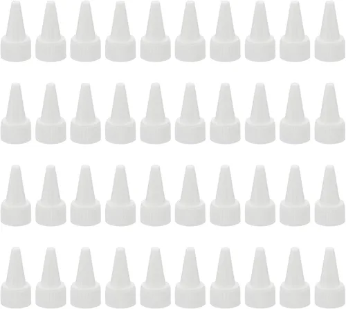 Vista 8 de PATIKIL Tapas de botella giratorias, 40 piezas de repuesto para botellas de pegamento y pintura, color negro