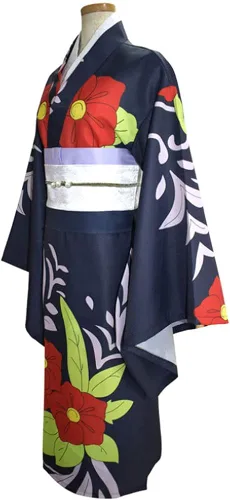 Vista 2 de DOUJIONG Disfraz de anime Tamayo para mujer, kimono, juego completo de Halloween