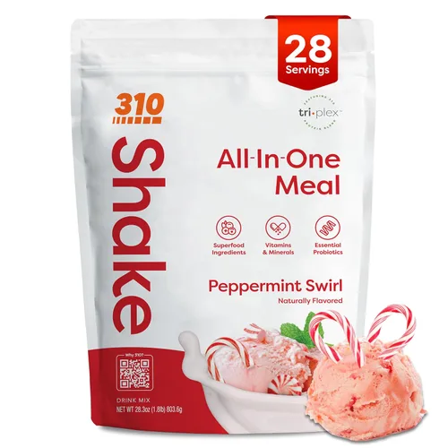 Vista 10 de 310 Nutrition Batido de reemplazo de comidas todo en uno, proteína en polvo a base de plantas con alto contenido de fibra, probióticos, enzimas