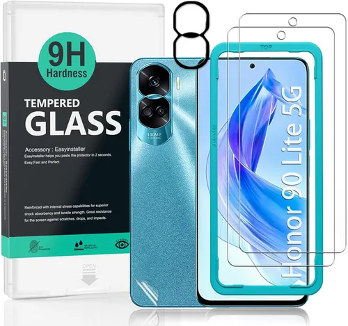 Vista 10 de Ibywind 2 protectores de pantalla para Honor 90 5G de 6.7 pulgadas, película de TPU flexible, con 1 protector de lente de cámara, 1 película