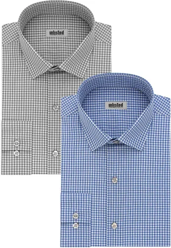 Vista 19 de Kenneth Cole - Camisa de vestir para hombre, corte ajustado, cuadros y rayas (estampadas)