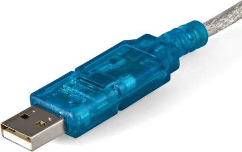 Vista 2 de StarTech Cable adaptador serie USB a RS232 DB9 de 1 puerto, cable adaptador USB a serie - M/M