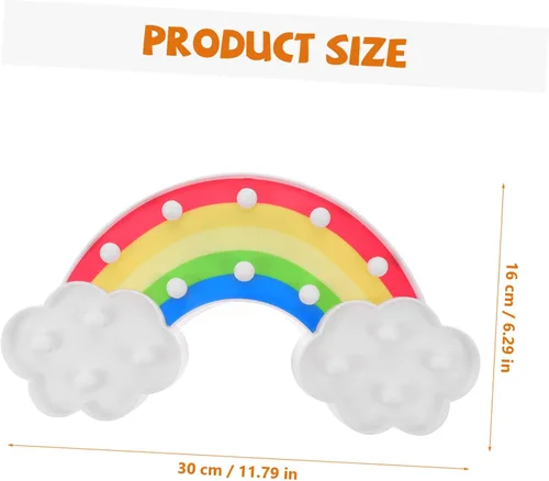 Vista 7 de Uonlytech Lámpara de modelado de arco iris, decoración de zorro, lámpara de escritorio decorativa, luz de neón arco iris, luz LED de escritorio