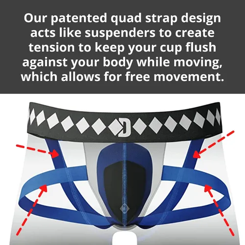 Vista 3 de Diamond MMA Compression Short Built-in Jock Strap & Athletic Cup Groin Protection System