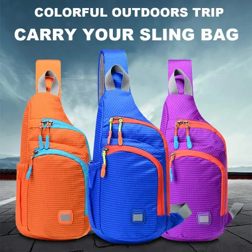 Vista 9 de Peicees Mochila pequeña tipo bandolera impermeable unisex bolsa de hombro cruzada en el pecho