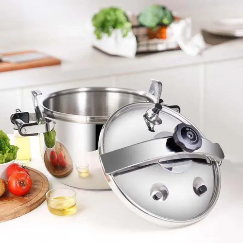 Vista 2 de Electric Pressure Cooker, 304 Stainless Steel Pressure Cooker 24cm Large Capacity Thickened Base Commercial Dining Hall