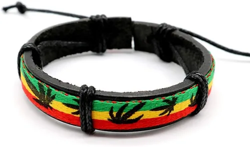 Vista 4 de Pulsera de 420 hojas, 4 piezas, Cuero