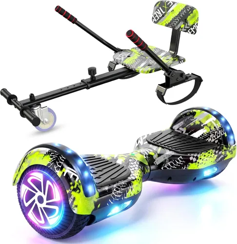 Vista 25 de LIEAGLE Hoverboard, All-Terrain Self-Balancing Scooter All Age Groups 01—6.5" Negro