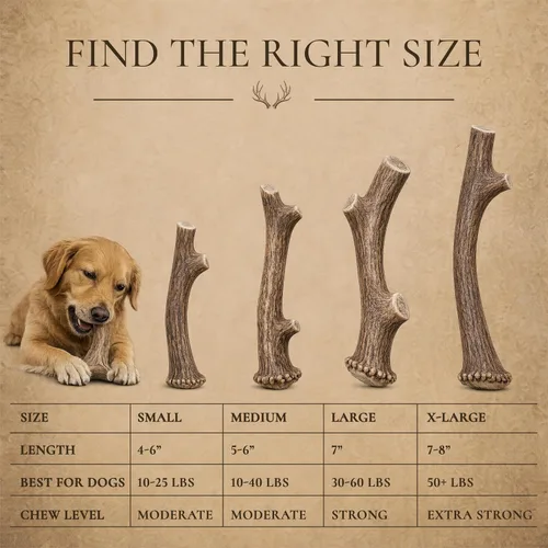 Vista 6 de WhiteTail Naturals Paquete de 2 cuernos de eje XL para perros XL-7-8