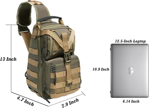 Vista 7 de NICGID Mochila militar táctica Daypack Molle Army Assault Pack Bug Out Bag Viaje Pesca Senderismo Trekking Mochila