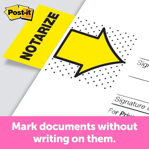 Vista 3 de Notas autoadhesivas de Post-it Marcadores de página extraíbles para marcar documentos fiscales, inmobiliarios y legales