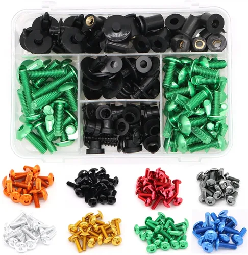 Vista 2 de Tornillos de carrocería para Kawasaki Z650 Z750 Z800 Z900 Z1000 Kit completo de pernos de carenado Clip de carenado Tornillos Tornillos Tornillos