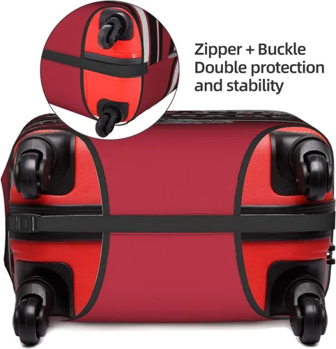Vista 4 de Fundas de equipaje personalizadas con nombre y número, funda de maleta lavable elástica personalizada para equipaje, Atlanta