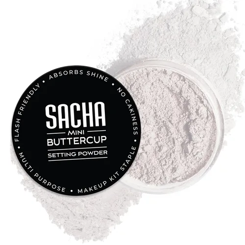 Vista 7 de Sacha BUTTERCUP - Polvo fijador de maquillaje de 1.75 onzas, polvo translúcido para acabado de piel grasa, polvo suelto, polvo difuminador