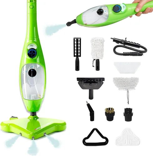 Vista 11 de H2O Mopa de vapor HD y limpiador de vapor de mano Vaporizador de piso 3 en 1 Potencia de 1500 W y tanque extraíble de 15.2 fl oz