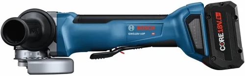 Vista 3 de Bosch GWS18V-10PB14 - Kit de amoladora angular sin escobillas de 18 V de 4-1/2 – 5 pulgadas con interruptor de paleta sin bloqueo y (1) batería