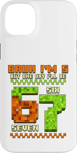 Vista 15 de Bruh I'm 5 But One-Day I'll Be 67 Retro 5th Birthday Kids Case for iPhone 17