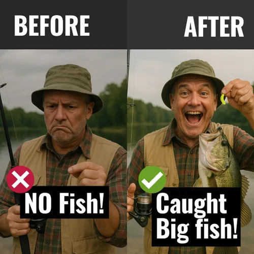 Vista 6 de LUNKERHUNT Tarro de cebo de pesca con atractivo único Gusanos de cera duraderos para lubina de pesca, cebo suave, gusanos realistas, señuelos