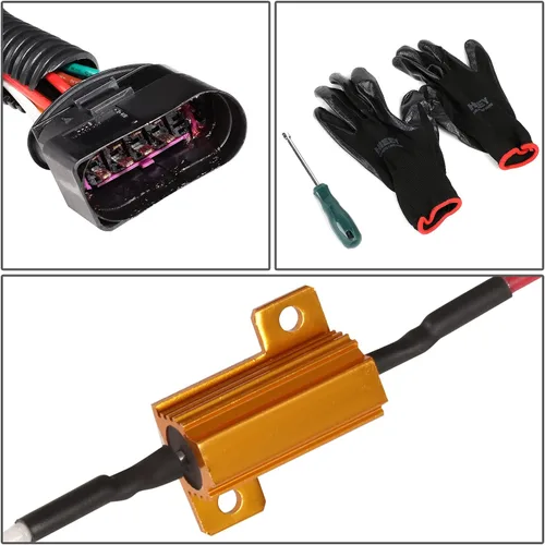 Vista 9 de DNA MOTORING HL-HAY-013-BK - Par de anillos de halo LED duales, señales de giro secuenciales, faros delanteros para proyector de haz alto/bajo, Negro