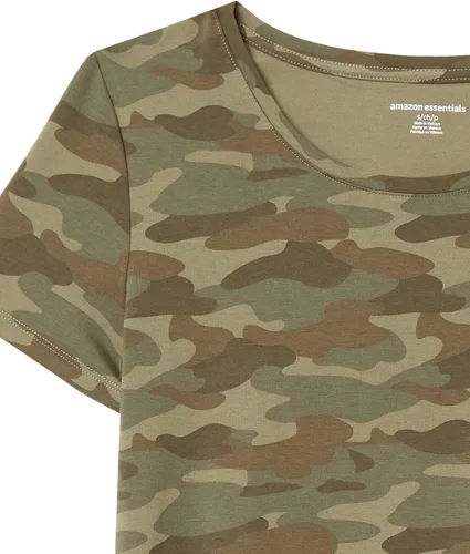 Vista 7 de Tienda Essentials - Camiseta de manga corta con cuello redondo y ajuste clásico para mujer, paquete múltiple