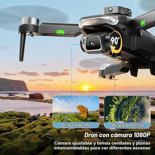 Vista 2 de Dron S165 con cámara 1080P, Drone de control remoto plegable para adultos
