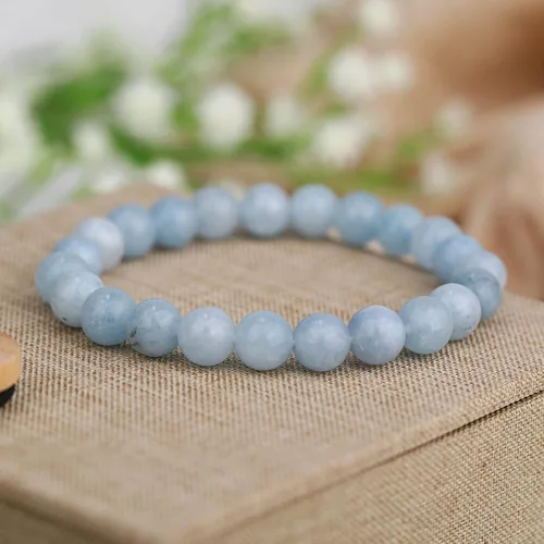 Vista 144 de Crystal Vibe Pulseras de cuentas de 0.315 in para mujeres y hombres, pulseras de cristal con piedras preciosas naturales, tamaño elástico ajustable