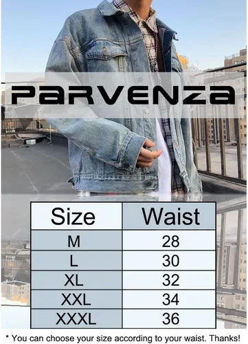 Vista 6 de PARVENZA Pantalones de mezclilla clásicos para hombre, pantalones rectos