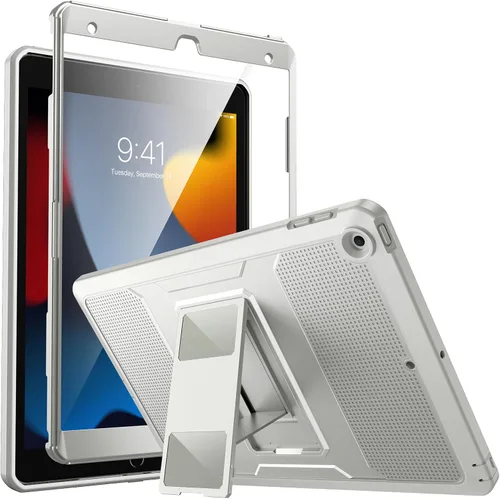 Vista 13 de MoKo Funda para iPad de 10.2 Pulgadas iPad 9ª Generación 2021/ iPad 8ª Generación 2020/ iPad 7ª Generación 2019, [Servicio Pesado] A Prueba