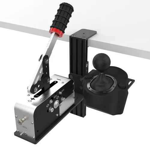 Vista 5 de Hikig Desk Mount For Racing Sim Shifter & Handbrake Compatible With Logitech G Driving Force Shifter, Thrustmaster TH8A Shifter & Thrustmaster TSS