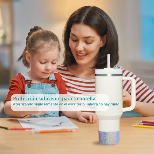Vista 4 de WK IEASON 2 Piezas Protector de Base Tipo Bota para Vaso Stanley Quencher Adventure 40oz y Stanley IceFlow 20oz 30oz y Compatible con Botella de 3D