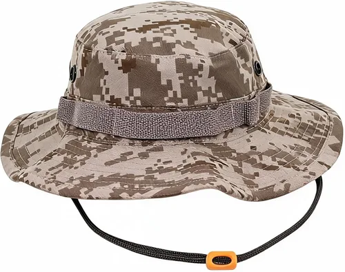 Vista 18 de Sombrero táctico Boonie Militar Sombrero Sombrero Camo Digital o Sólido Ala Ancha Sol Pesca Bush Booney Caza Headwear ACU Digital Camo