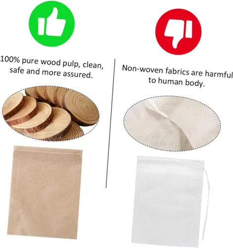 Vista 5 de 300pcs Bolsas de filtro de té Accesorios de té Bolsa de filtro de café Bolsa de té Bolsa de filtro de té