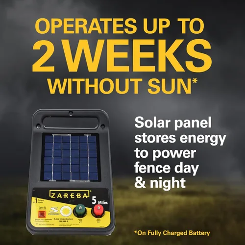 Vista 5 de Zareba esp5 m-z 5-mile Cargador Solar de baja impedancia