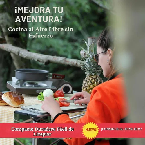 Vista 7 de Tabla de cortar de acero inoxidable para cocina, tabla de cortar de doble cara de grado alimenticio, ligera, apta para lavavajillas, fácil